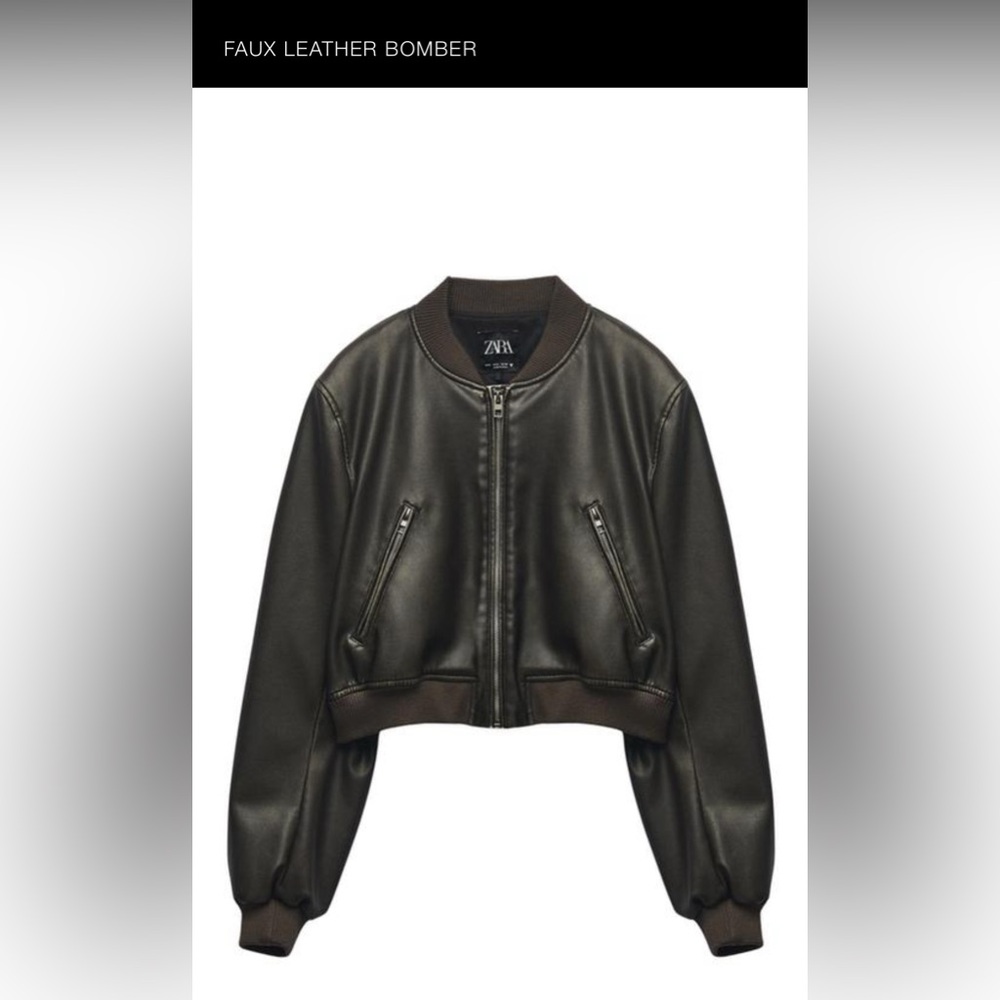 Faux Leather bomber jacket